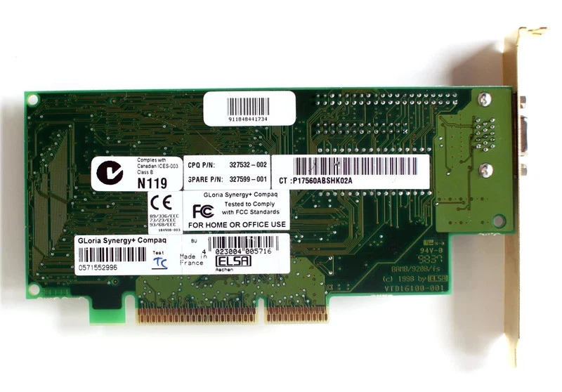 VTD16100-001 elsa agp video card gloria synergy+ compaq synergy+compaq AGP bamb - Image 2 of 3