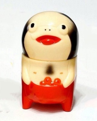 Coiss×Egashira 2:50 The Carp Monster Bald Black Red Limited Sofubi Figure Model