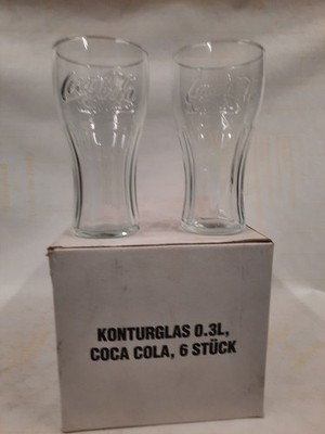 Coca Cola 6 Konturgläser 0,3 l Gastro Coca-Cola geeicht