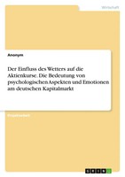 Anonymous | Der Einfluss Des Wetters Auf Die Aktienkurse. Die Bedeutung Von...
