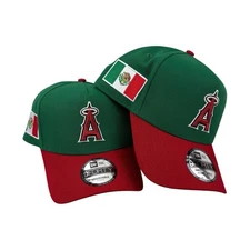 Angels new era 9Forty Adjustable A-Frame Mexico flag hat Green/red cap