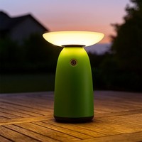 Solarlampe AußEnleuchte Tischlampe Led Gartenlampe Usb Touchdimmer GrüN 22,5 Cm