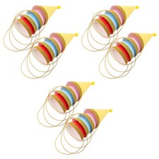 24 Pcs Birthday Hats for Kids Paper Party Cap Conical with Pompoms