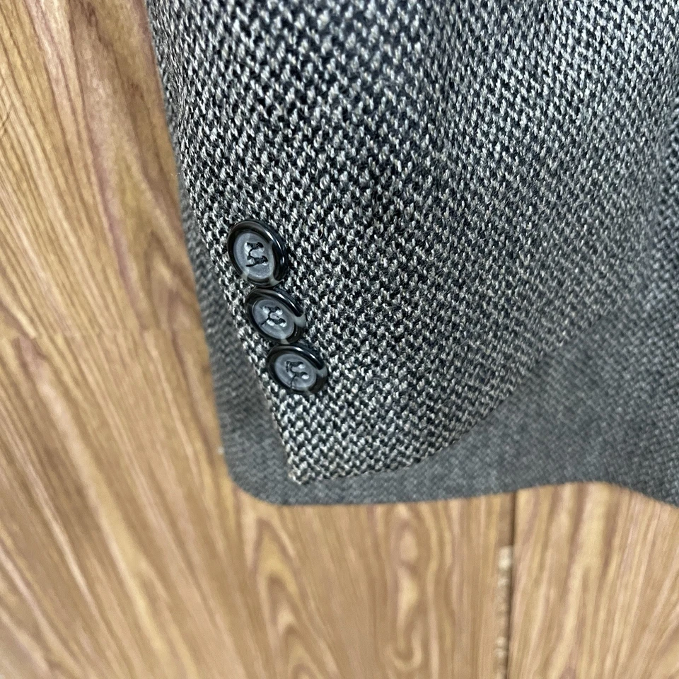 Casaco esportivo masculino Croft and Barrow 44R cinza 100% penteado lã de cordeiro super fina - Imagem 4 de 4