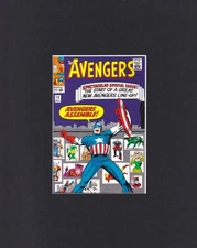 8X10" Matted Print Comic Book Cover Art, Avengers 16