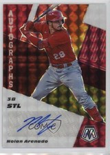 2021 Panini Mosaic Choice Red & Yellow Prizm 16/25 Nolan Arenado Auto 1d0h