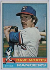1976 Topps 327 Dave Moates In Ex Condition Rangers