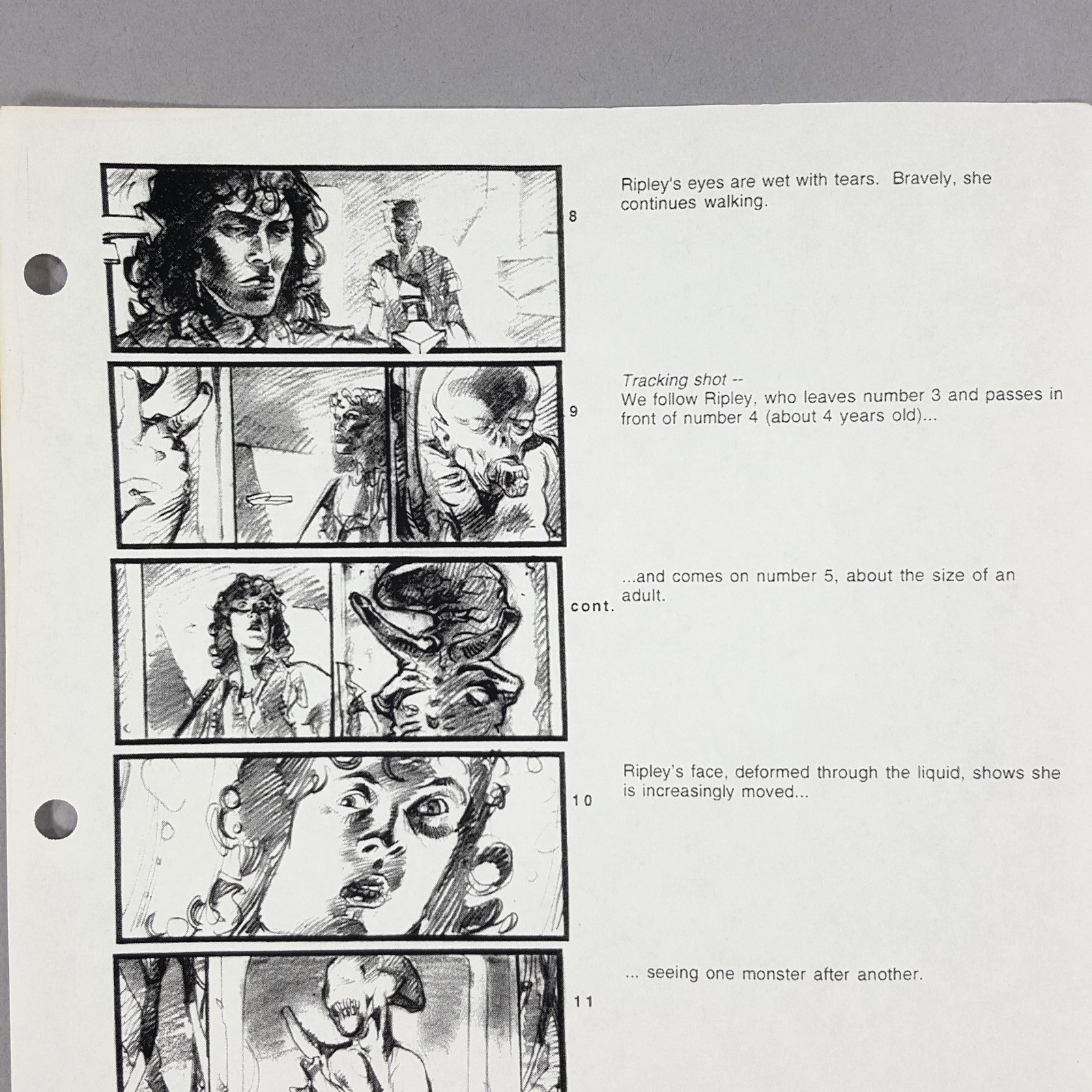 Image 3 of Alien: Resurrection - Production Used Storyboard, Alien Cloning Area, Ripley COA