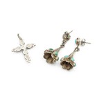 Southwest Signed Sterling Turquoise Snake Eye Cuff Ring Earring Lot of 5 S5419-4 — photo 5