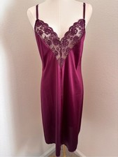 Vintage Chantilly Maidenform Slip Nightdress Plum Size 36 Made in USA