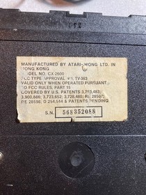 #170 - Atari CX2600 (Tested 6-Switch) 2 - Joysticks, New Power & RF Adapter