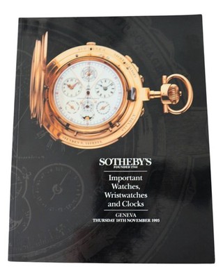 Sotheby's Important Watches, Wristwatches & Clocks 1993 Auction Catalog