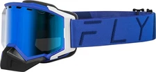Fly Racing Zone Pro Snow Goggles (One Size Fits Most, Blue / Blue Mirror Lens)