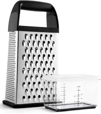 Cheese Grater with Container Box Grater Stainless Steel Graters for Kitchen Chee