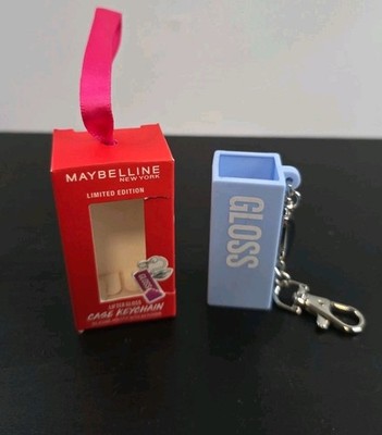 Maybelline Never Lost Gloss Lifter Gloss Keychain Case Blue Limited Edition 