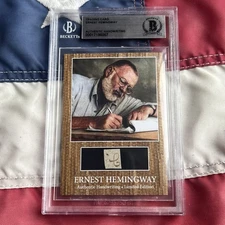 Ernest Hemingway Handwritten Word Cut from a Autograph Letter Signed Beckett BAS