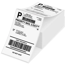 Phomemo Shipping Labels - Packs of 500 4X6 Per Fan-Fold Label Compatible with...