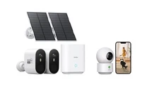 AOSU SolarCam Pro System 2-Kit + 2K Indoor Camera - No Monthly Fee