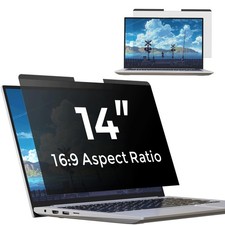 Magnetic Laptop Privacy Screen 14 inch for 16:9 Privacy Shield, 14" Removable...