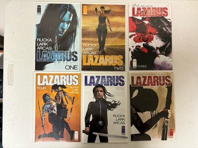 Lazarus 1-28 fullrun; VF/NM 1st printings + Risen 1; Sourcebook 1-3; Image Rucka