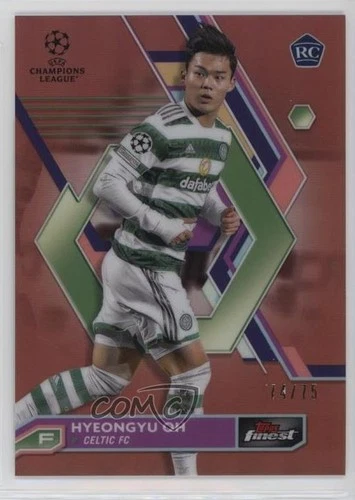 2022 Finest UEFA Club Competitions Rose Gold Refractor /75 Hyeongyu Oh Rookie RC