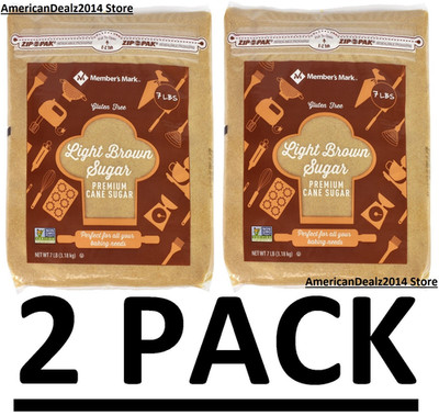 2 PACK - Member S Mark Light Brown Sugar 7 Lbs (Total 14 Lbs)