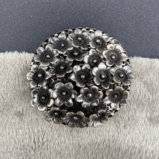 Vintage Women s Buckle Silver Tone Flower