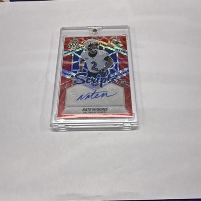 Nate Wiggins 2024 Panini Mosaic Scripts Red Wave Prizm Rc Auto