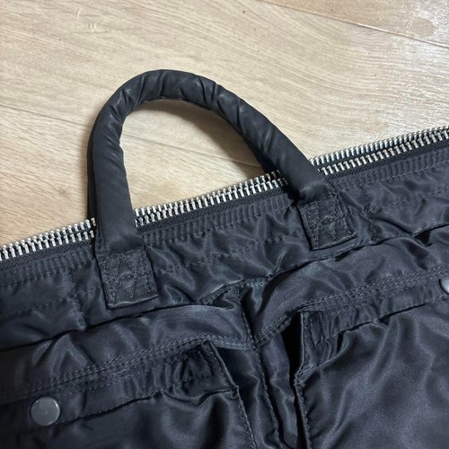 Yoshida PORTER Tanker Briefcase Sage Black Short Helmet Bag Rare Japan - Picture 10 of 10