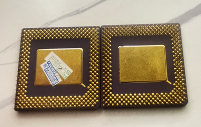 AMD-K5 PR133ABR +PR166ABR Antique Gold Plated CPU Collection | eBay