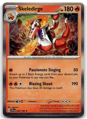Skeledirge 038/198 SV01: Scarlet & Violet Base Set Rare Holo Pokemon TCG MP