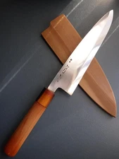 Aritsugu Deba Japanese Kitchen Knife White Steel 210mm + Saya Used