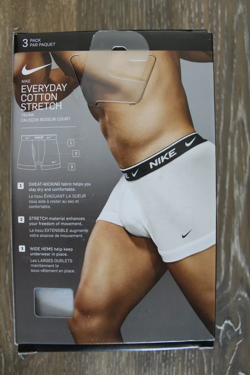 NWT NIKE 3 pack Men's Everyday Stretch Boxer Briefs Pink Gray Black M L XL