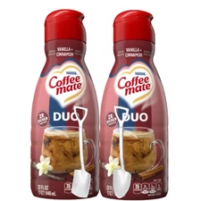 CoffeeMate Cinnamon Vanilla Liquid Coffee Creamer 32 oz 2 packs w/ Shovel Spoons