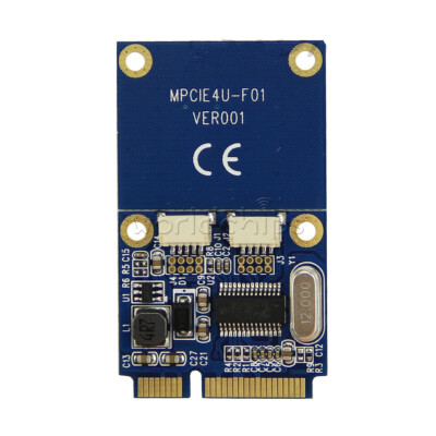 PCIe PCI-E to USB Adapter mPCIe to 5 Pin 2 Ports Dual USB2.0 Mini Converter Card