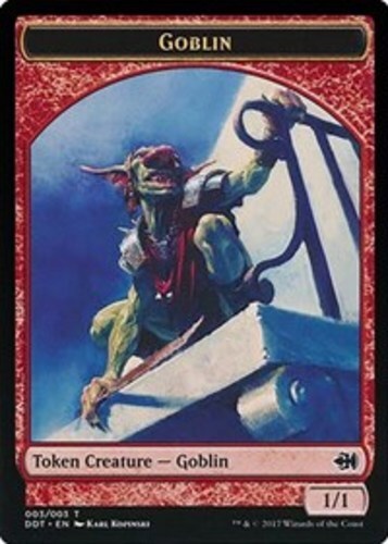 4x Near Mint Goblin Token from Duel Decks Merfolk vs Goblins