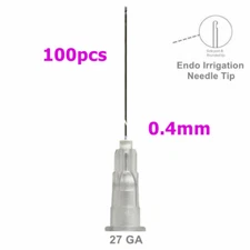 100Pcs Dental Endo Irrigation Needle 27G Disposable Syringe Tips One Side Hole