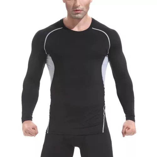 2er Pack Herren Kompressionsunterwäsche Unterunterwäsche Oberteil Tight Langarm T-Shirts - Bild 17 von 32