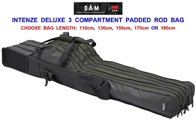 DAM INTENZE DELUXE PADDED COMPERTMENT ROD BAG CARP MATCH FLOAT
