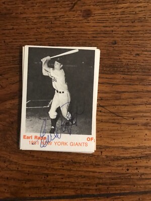 Earl Rapp Earl Rapp Autograph 1975 TCMA Baseball Card (16,290 | eBay