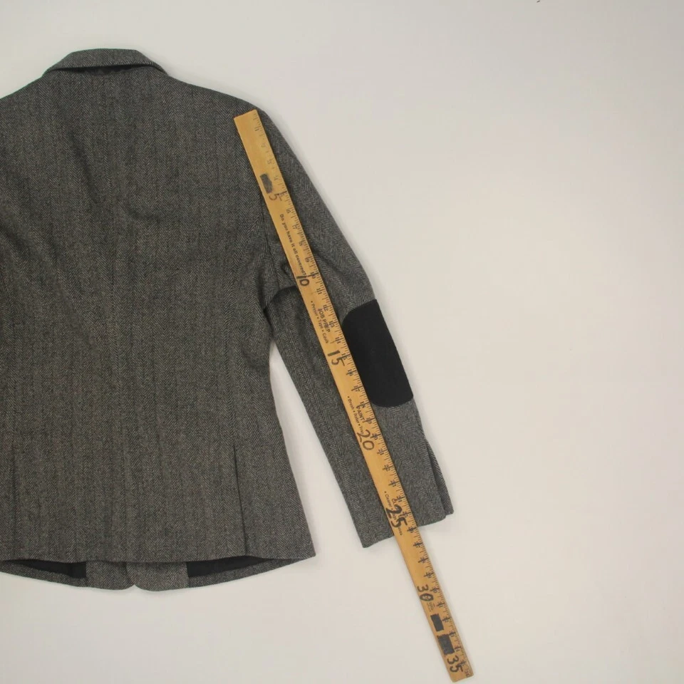 Спортивное пальто блейзер Troy Smith мужское большое в елочку 2 кожаные пуговицы нашивка на локоть - Изображение 4 из 4