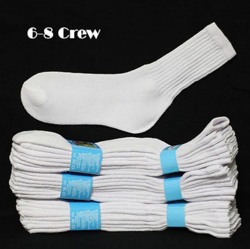 Boy Girl Kids Cotton Socks Lot Crew Ankle Low Cut 2-3 4-6 6-8 Junior White Black - Picture 13 of 23
