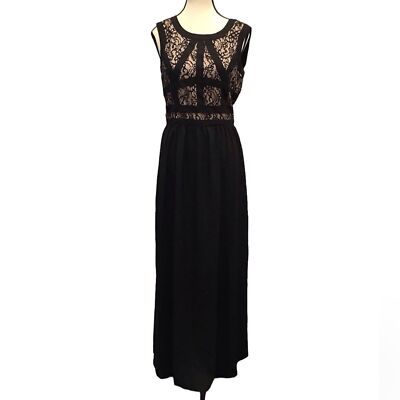 Gianni Bini Avery LaceEvening Dress Formal Sleeveless Maxi Long Black Gown SZ 4 | eBay Gianni Bini Avery LaceEvening Dress Formal Sleeveless Maxi Long Black Gown SZ 4 | eBay