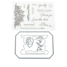 Crafter's Companion Gemini Rosr Garden Photo Frame Stamp Die New