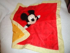 Mickey Mouse Disney Baby Security Blanket Plush Red Yellow Kids Preferred 