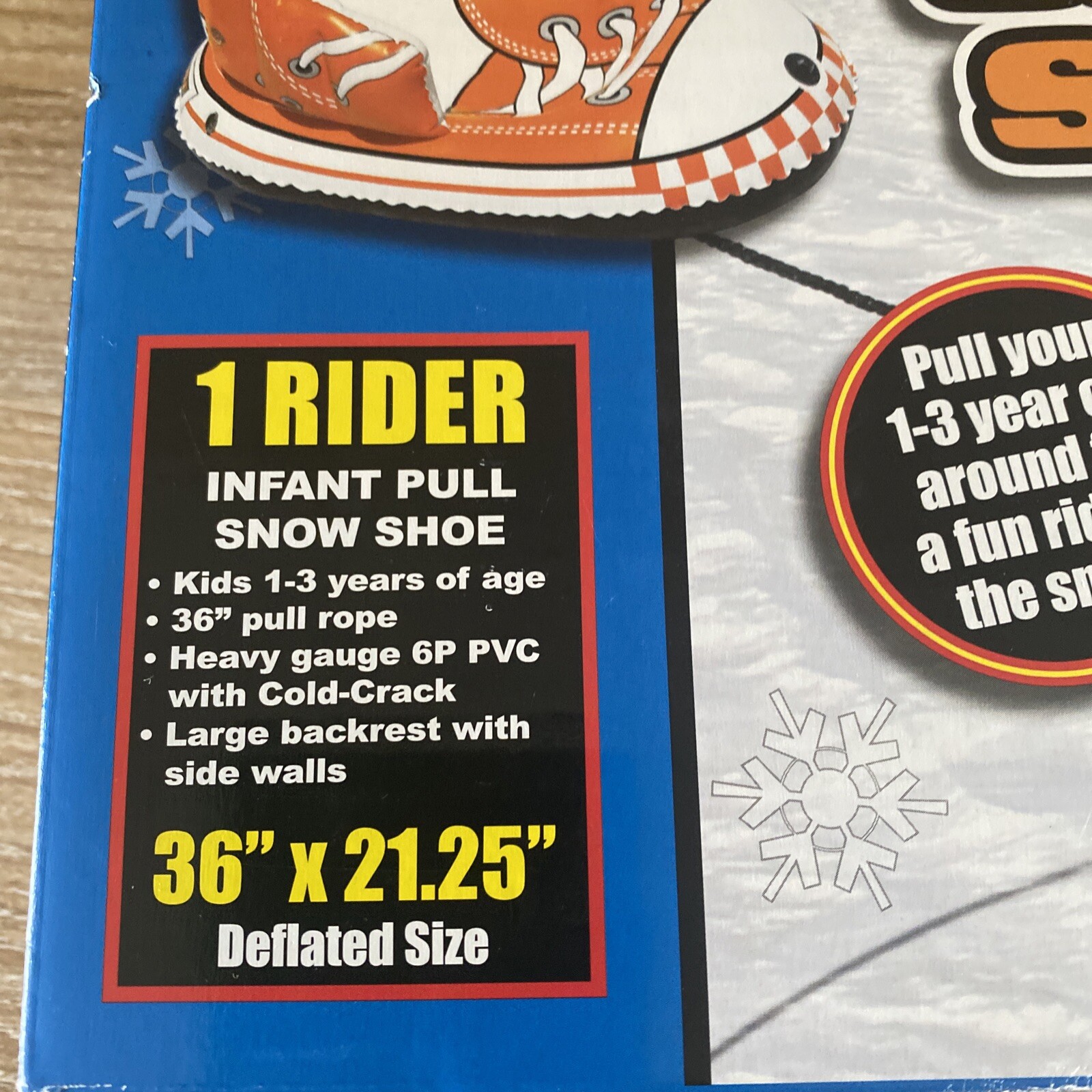 Airhead Snow Shoe Inflatable Infant Children Sled Heavy Duty PVC  New Kwik Tek