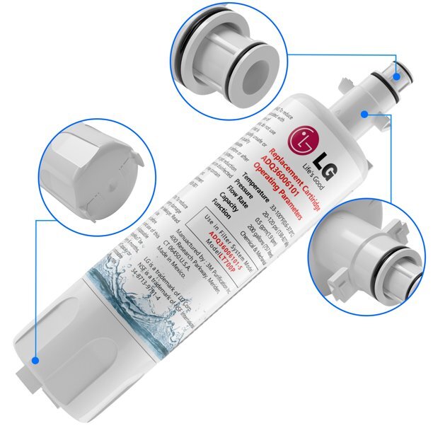 2 Pack For LG LT700P Refrigerator Replacement Water Filter - ADQ36006101 46-9690