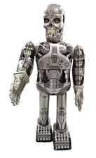 Wind Up Metal Skull Skeleton Terminator MS288 Robot 9"