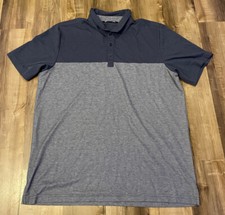 Travis Mathew Men  s Polo Shirt Sz XXL 2XL Gray Short Sleeve Golf Collared EUC