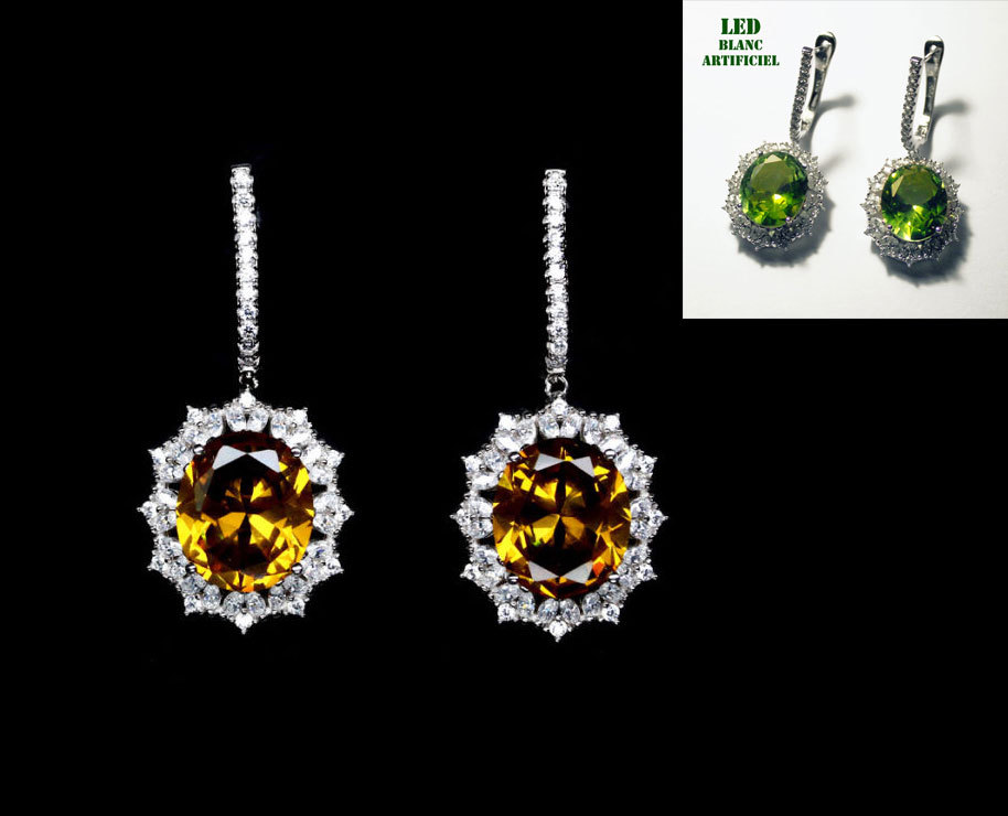 Boucles d'oreilles diaspores changeantes en argent 925 doré 14 ct, éclat de luxe artisanal